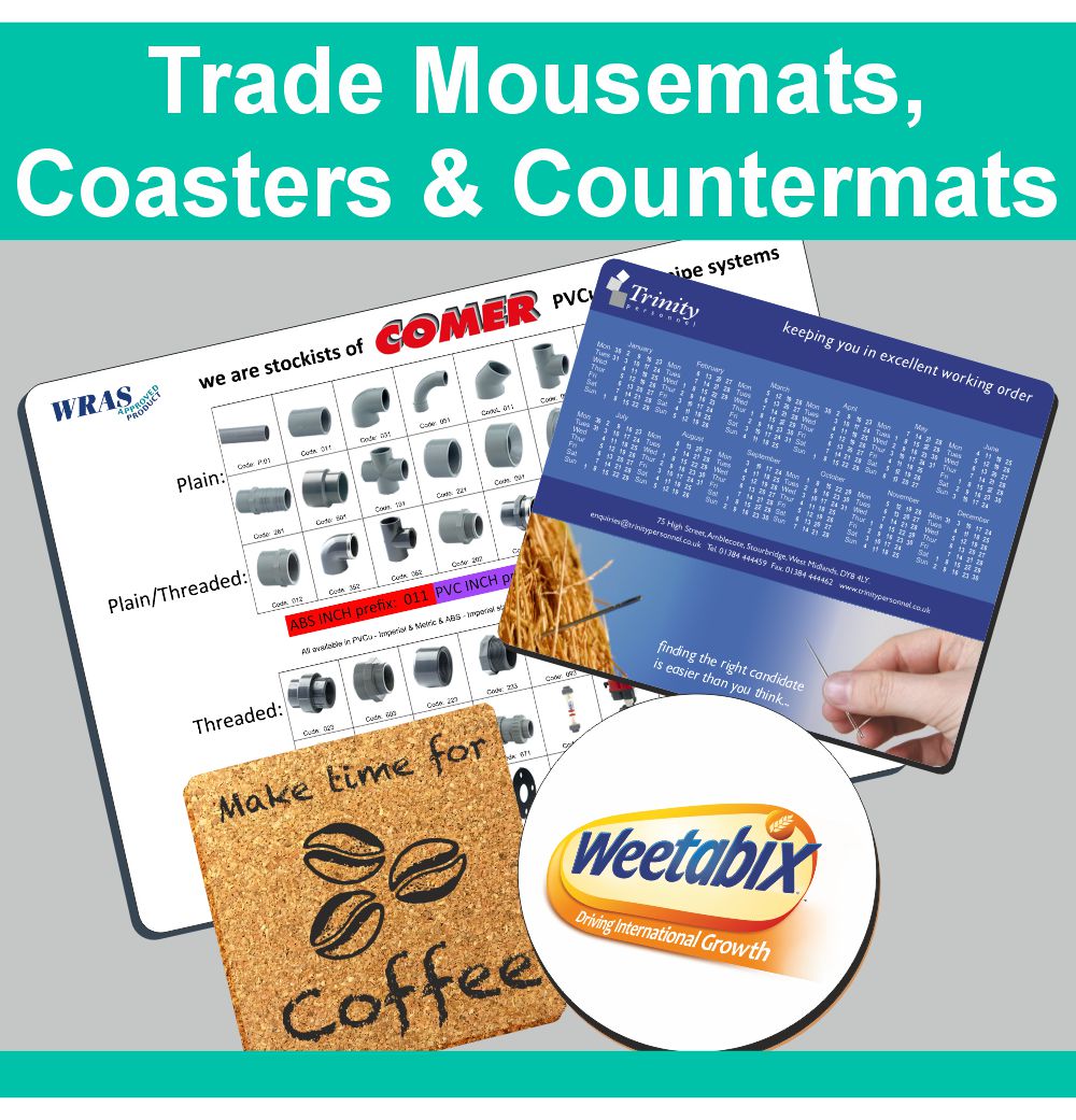 SAC Mousemats Coasters and Countermats Trade Site